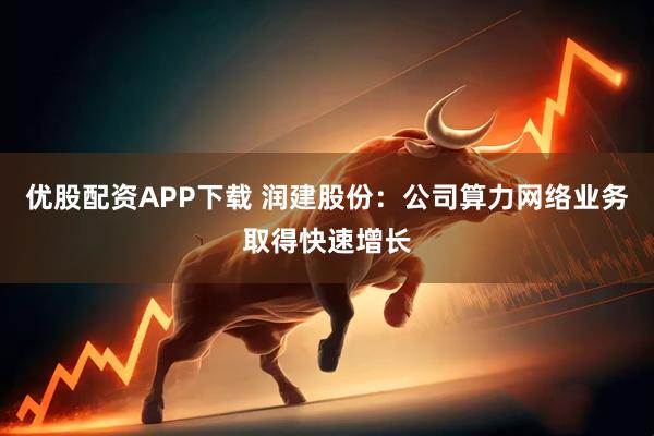优股配资APP下载 润建股份：公司算力网络业务取得快速增长